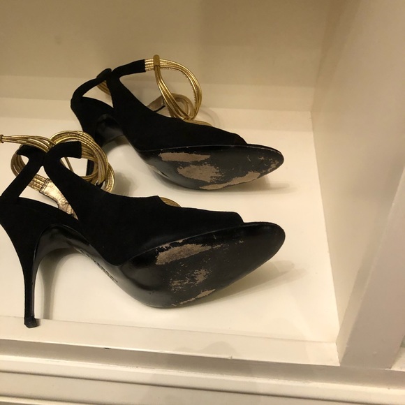 Gorgeous Givenchy Black Suede and Gold heels. - Picture 7 of 7